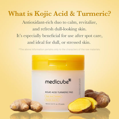 Kojic Turmeric Brightening Toner Pads
